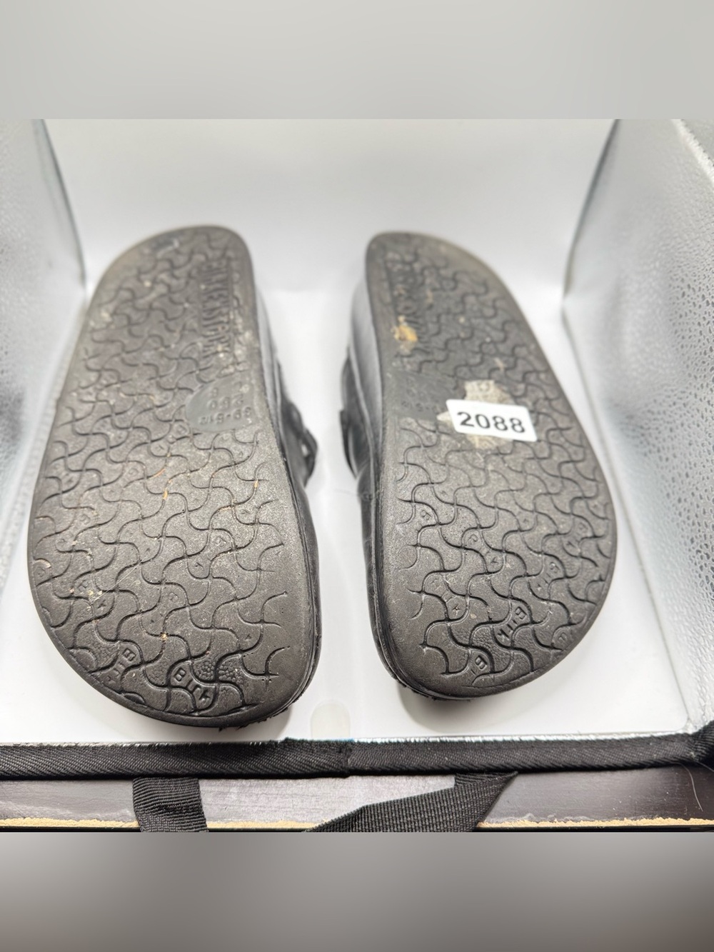 Birkenstock Black Leather Clog Mule with Buckle Accent - Picture 8 of 8